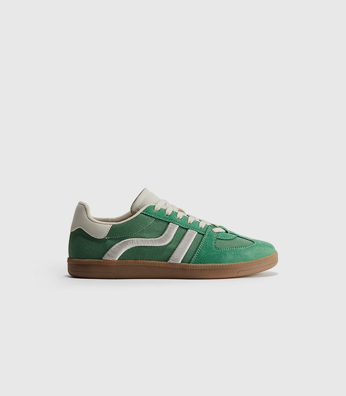 Green sneakers